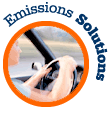 Photo of Person Driving. Back to Emissions Solutions