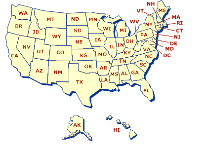 Map of United States