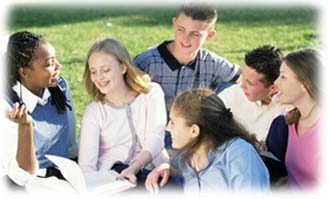 photo of students in the park