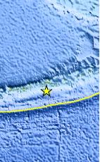 Small map showing earthquake