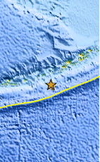 Small map showing earthquake