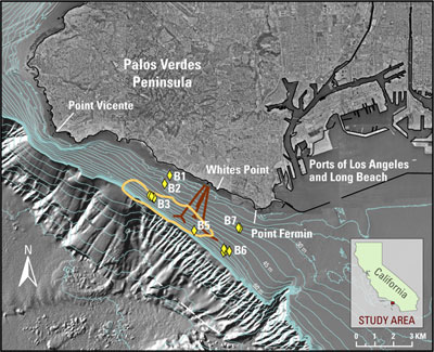 Study area on the Palos Verdes shelf 