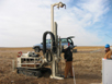 Collection of soil cores using a geoprobe, northern High Plains.