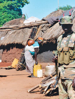 Photo of displaced persons camp in northern Uganda.