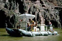 Inflatable boat on Colorado River