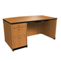 Harmony Bow Top Left Single Pedestal Desk