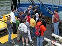 students on the deck of the M/V Auriga