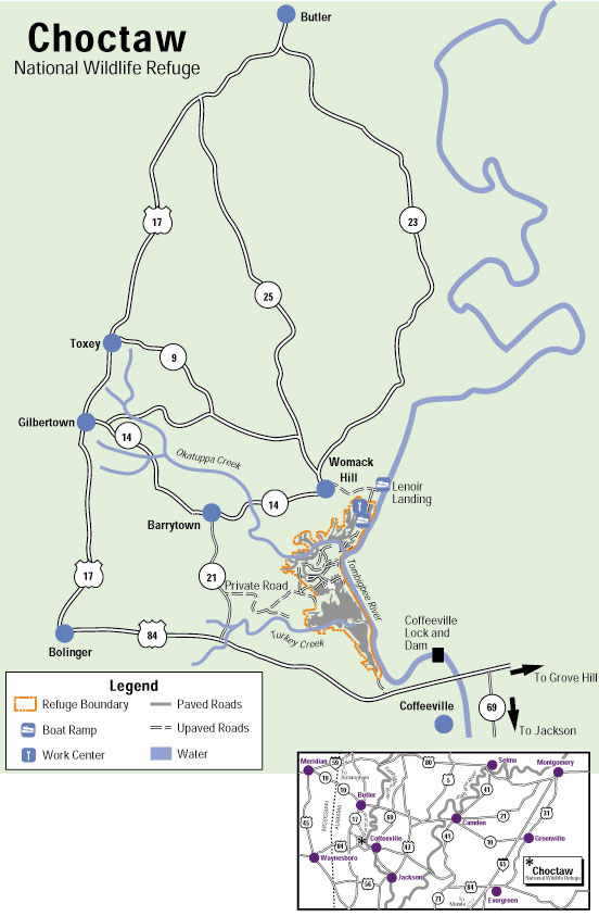 Choctaw NWR map