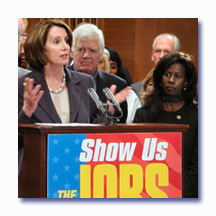 Speaker Pelosi speaks about the economy.