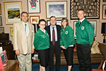 Photo of Senator Domenici with Los Alamos County Extension Agent Carlos Valdez; Carmen Runyan of Tucumcari; Heather Faust of Aztec; and Wry Hurt of Deming