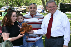 Menendez with NJ National Guard Family