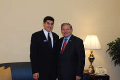 Menendez with New Jersey Senate Page