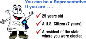 Representative requirements graphic