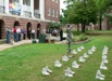 
Fayetteville – Lincoln speaks with staff and reporters at the Fayetteville VA Medical Center
 