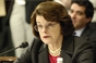 Senator Feinstein on Febraury 8, 2007, attends the Judiciary Committee markup of legislation to preserve the independence of US Attorneys.