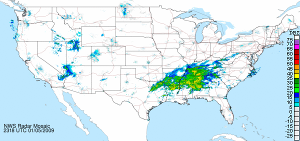 Doppler Radar Map of the United States