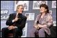 President George W. Bush participates in a conversation on health care information technology with Jennifer Queen at Vanderbilt University in Nashville, Tenn., May 27, 2004.  White House photo by Paul Morse