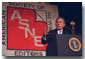 President George W. Bush Speaks at the American Society of Newspaper Editors luncheon on April 5, 2001 in Washington DC. WHITE HOUSE PHOTO BY PAUL MORSE