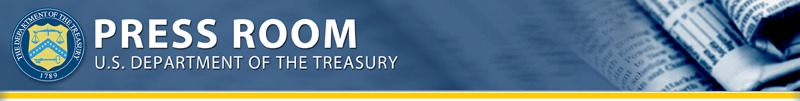 U.S. Department of Treasury Press Room Banner Image