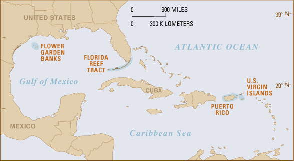 map of the Caribbean