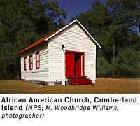 First African Baptist Church of Cumberland Island, constructed in 1937.