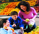 Family in grocery store