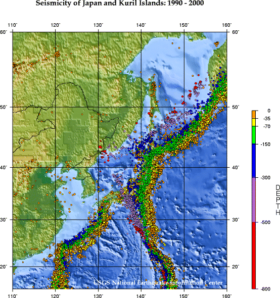 Seismicity of Japan