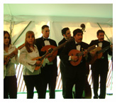 A mariachi band performs at an event for "Our Journeys, Our Stories: Portraits of Latino Achievement" at the Mexican Fine Arts Center Museum, Chicago.