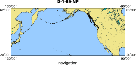 D-1-99-NP map of where navigation equipment operated