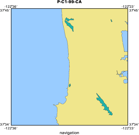 P-C1-99-CA map of where navigation equipment operated