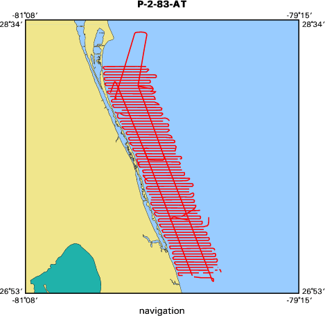 P-2-83-AT map of where navigation equipment operated