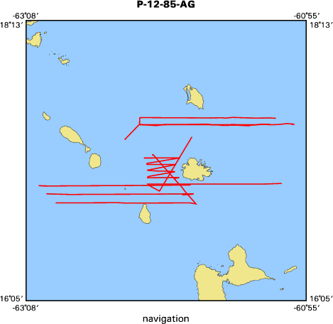 P-12-85-AG map of where navigation equipment operated