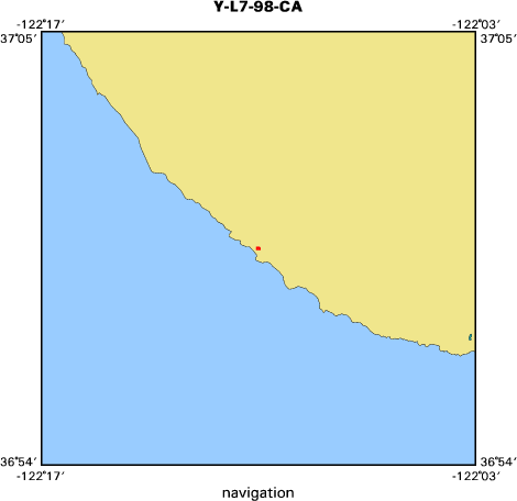 Y-L7-98-CA map of where navigation equipment operated