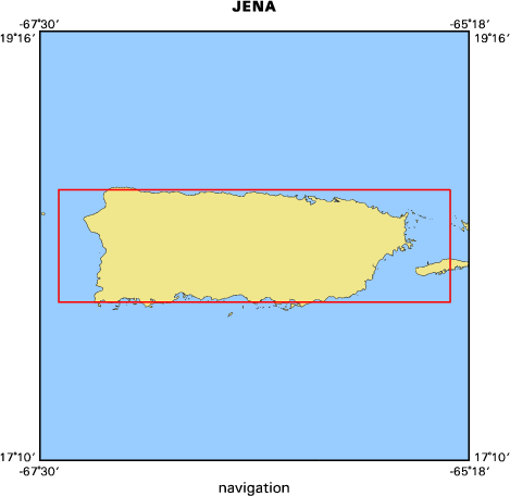 JENA map of where navigation equipment operated