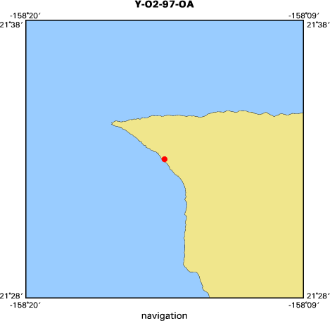 Y-O2-97-OA map of where navigation equipment operated