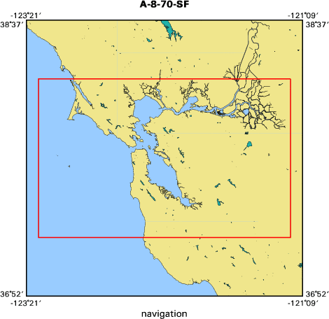 A-8-70-SF map of where navigation equipment operated