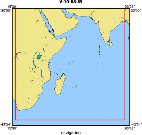 V-10-58-IN map of where navigation equipment operated