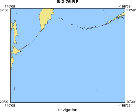 B-2-76-NP map of where navigation equipment operated