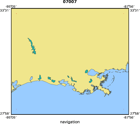 07007 map of where navigation equipment operated