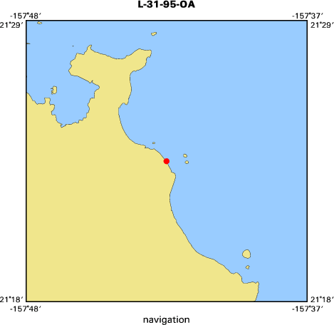 L-31-95-OA map of where navigation equipment operated