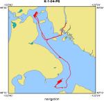 K-1-04-PS location map of where navigation equipment operated