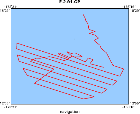 F-2-91-CP map of where navigation equipment operated