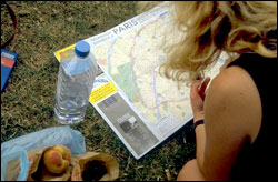 Photo: Tourist with bottle of water