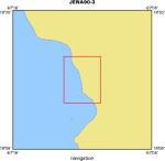 JENA90-3 location map of where navigation equipment operated