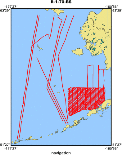 R-1-70-BS map of where navigation equipment operated