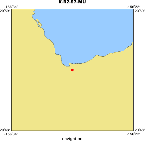 K-R2-97-MU map of where navigation equipment operated