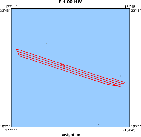F-1-90-HW map of where navigation equipment operated