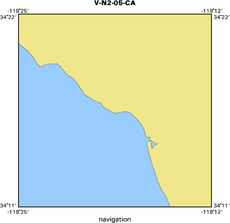 V-N2-05-CA map of where navigation equipment operated