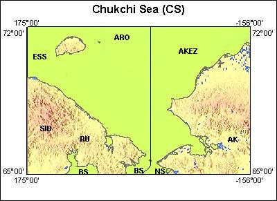 Map of Atlas area: cs, regions