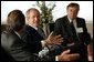 President George W. Bush meets one-on-one with small business owners and employees in Bernalillo, N.M., Monday, May 12, 2003. White House photo by Susan Sterner